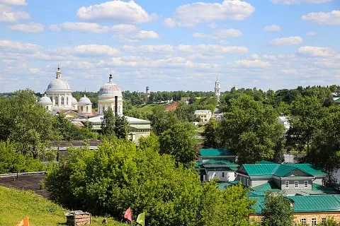 Вид с Новоторжского кремля на центр города Торжок