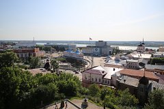 Вид на центр города с башни музея истории Томска