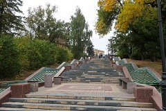 Каскад фонтанов на лестнице в Липецке