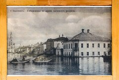 Набережная Калязина во время весеннего разлива. Фото начала XX века.