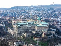 Королевский дворец в Будапеште - вид с горы Геллерт