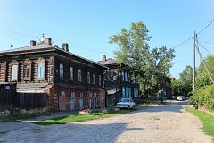 Старые дома на улице Бакунина в Томске