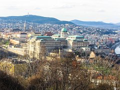Королевский дворец в Будапеште - вид со смотровой площадке у цитадели