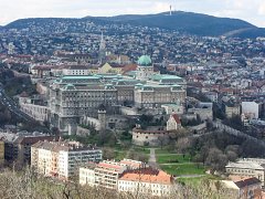 Королевский дворец в Будапеште - вид с холма Геллерта