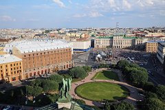 Исаакиевская площадь и Мариинский дворец - вид со смотровой площадки Исаакиевского собора