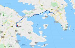 Автомобильный маршрут из Афин в Микены