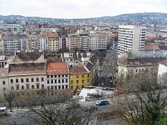Вид с Будайской крепости на жилые кварталы Будапешта