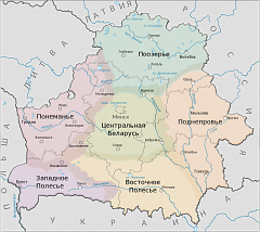 Карта регионом Беларуси