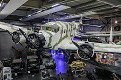 Транспортный самолет Юнкерс Ю-52 - экспонат музея техники Зинсхайм в Германии