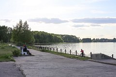 Набережная реки Волга в городе Калязин Тверской области