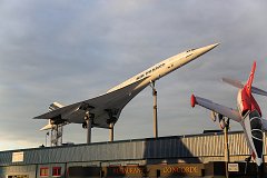 Сверхзвуковой авиалайнер Конкорд - экспонат музея техники Зинсхайм в Германии