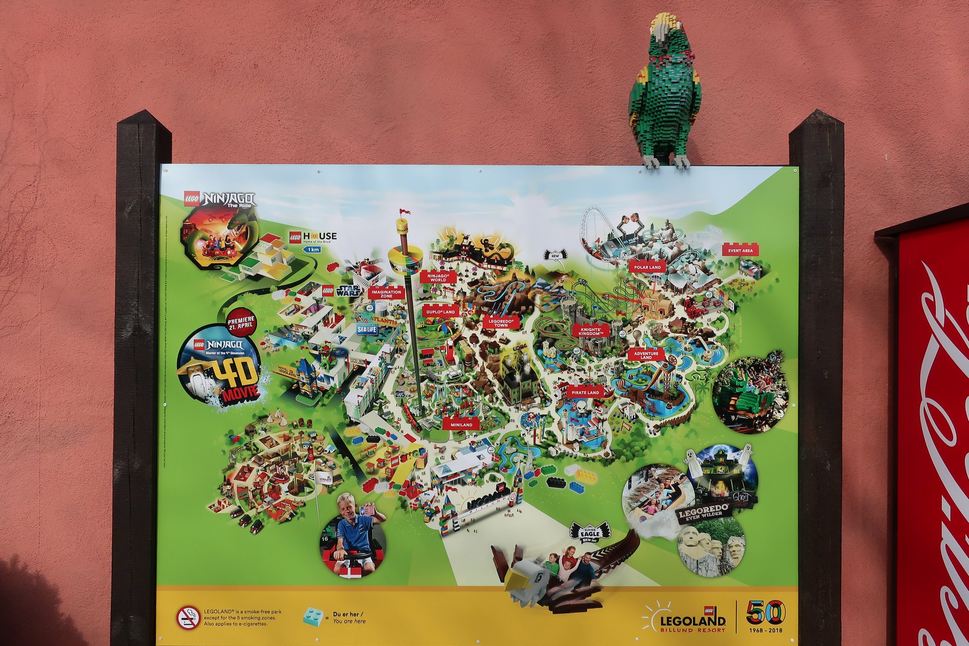 Карта парка развлечений Леголенд в Биллунне